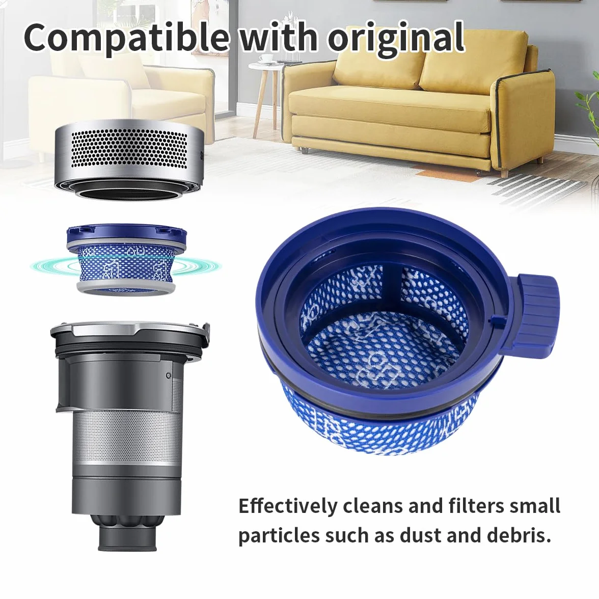 2 sztuki filtrów do odkurzacza Samsung Samsung, dopasowany filtr Jet VS20A958FWN