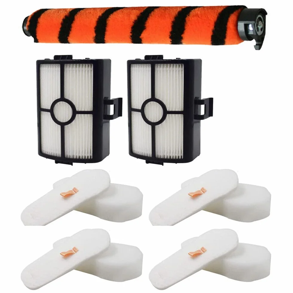 Szczotka rolkowa HEPA zestaw filtrów do odkurzacza przewodowego Shark HZ500 HZ500UK HZ500UKT (1 szczotka rolkowa, 4 pianki, 4 filce, silnik 2-słupkowy)