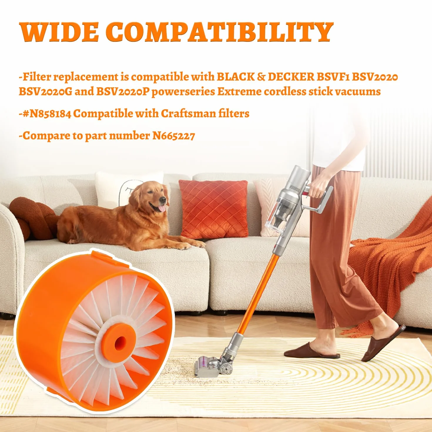 4 sztuki BSV2020 filtr do odkurzacza Black Decker BSVF1 BSV2020G BSV2020P BSV2020WAPB Powerseries Extreme Cordless Stick odkurzacz część zamienna # N665227