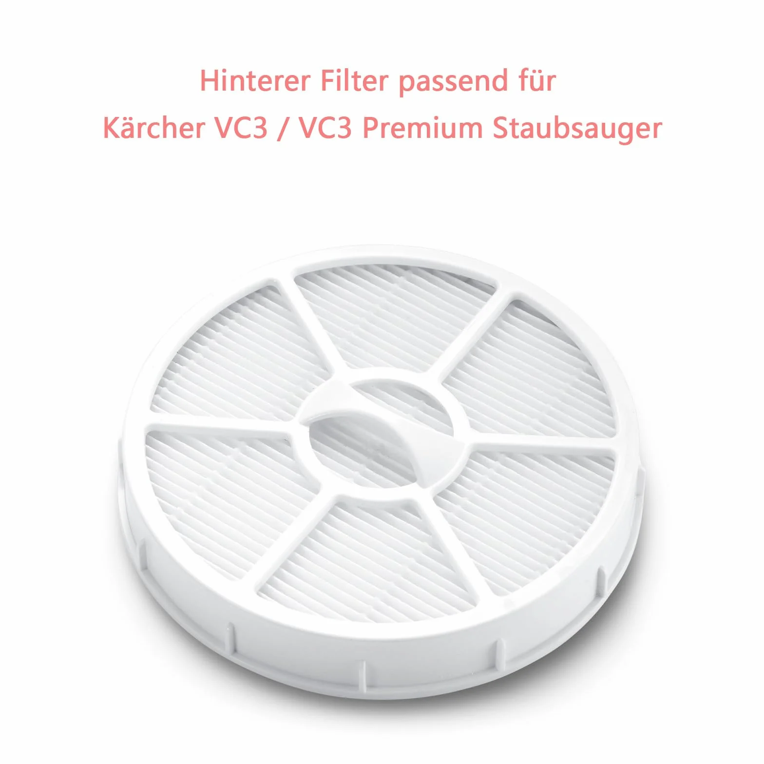 4 części zamienne do filtrów, 2 filtry HEPA + 2 filtry do pojemnika na kurz, kompatybilne z Kärcher VC3/VC3 Premium, akcesoria do odkurzacza, filtr zapasowy, filtr wstępny + filtr uzupełniający