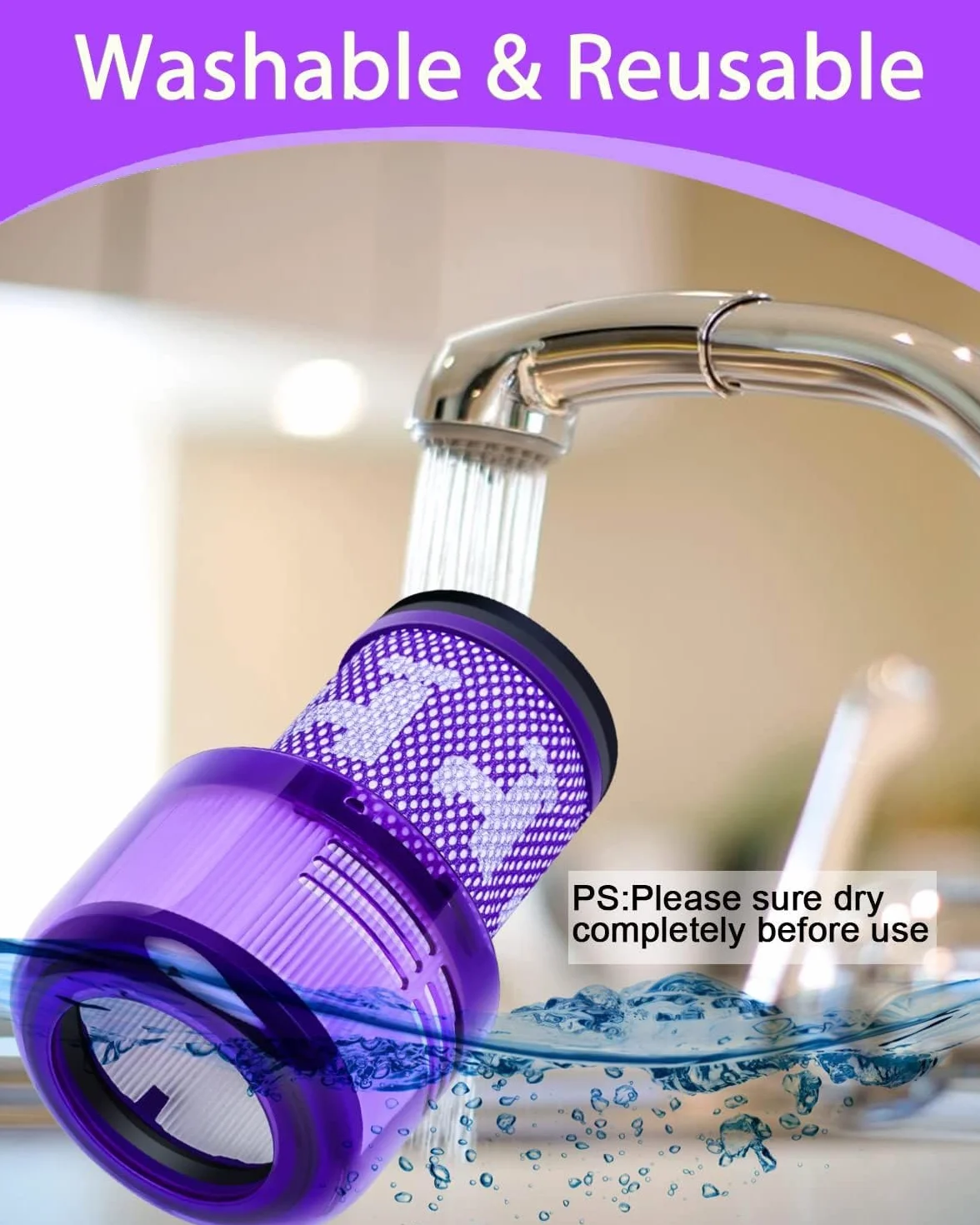 2 sztuki filtrów do Dyson V12, filtr do Dyson V12 Slim Absolute Total Clean/Extra/Fluffy Vacuum Cleaner akcesoria do mycia części zamiennych części 971517-01