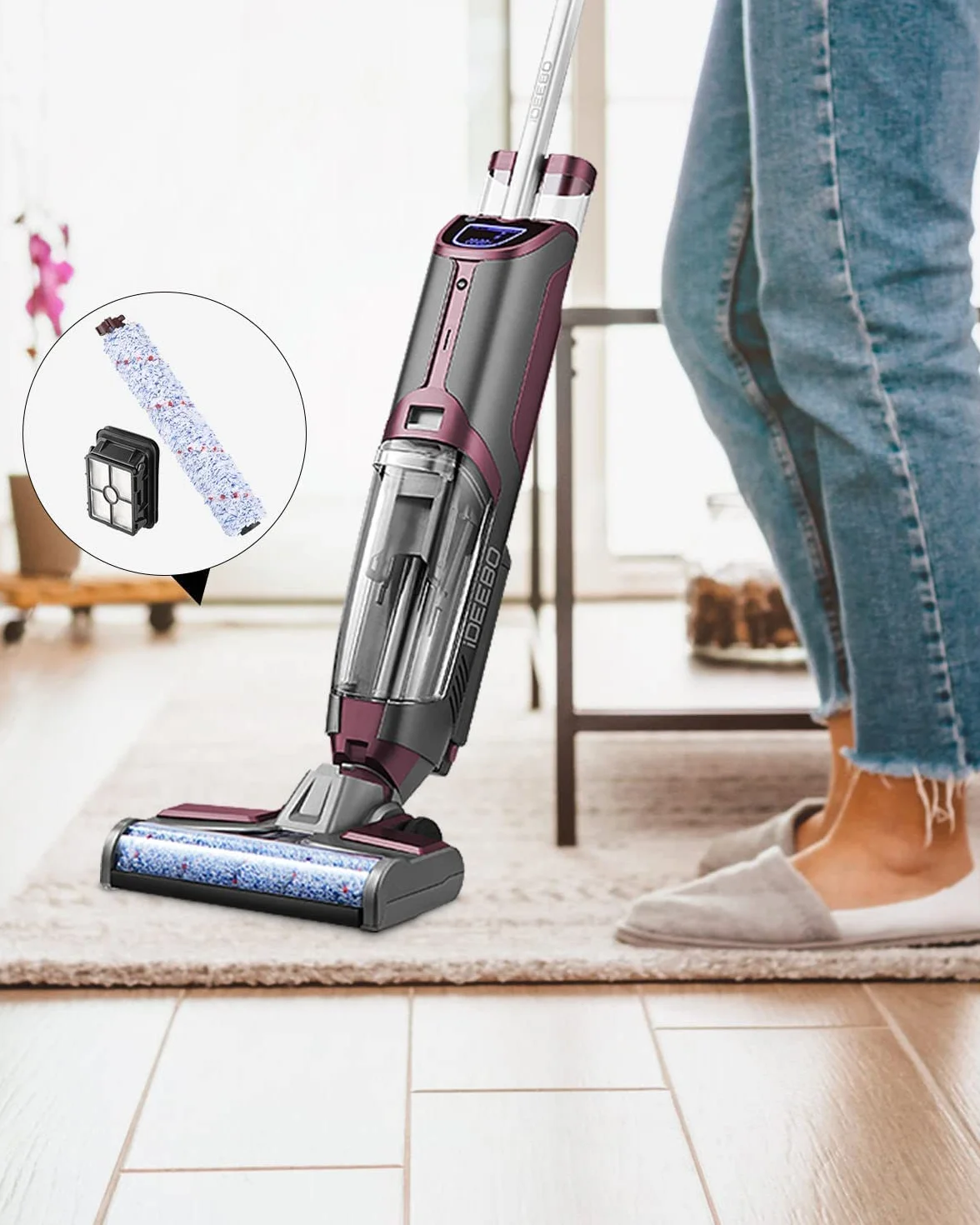 Wymienna Szczotka Rolkowa do Odkurzacza i Wymiana Filtra do Filtrów Robota do Odkurzacza Crosswave, Trwałe Czyszczenie Akcesoria do Wymiany Odkurzacza