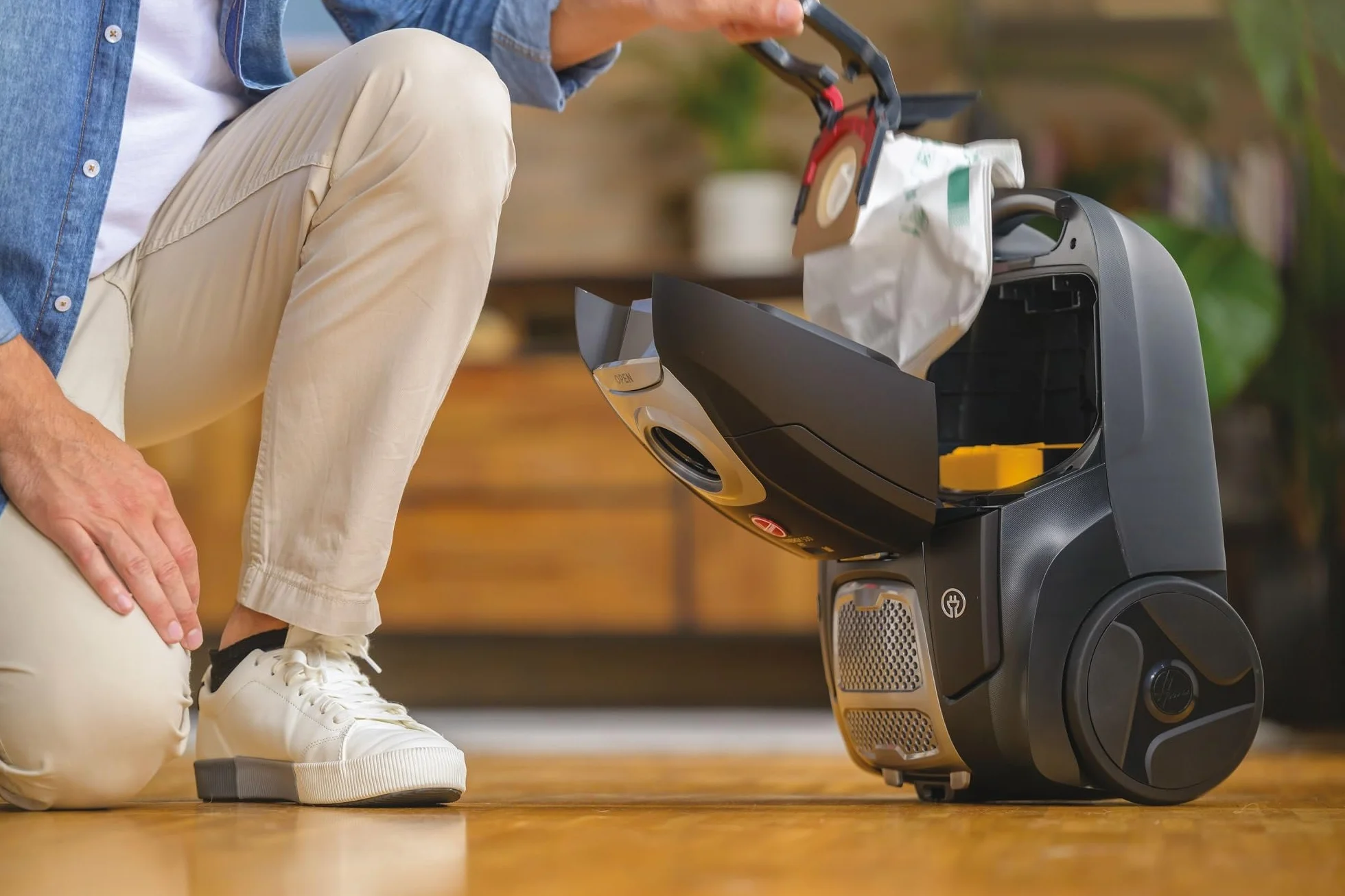 Hoover Worki do odkurzacza H88, oryginalne, z mikrofibry, czysta EPA, antyzapachowa, dodatkowe filtrowanie, kompatybilne z Hoover H-ENERGY 500, 4 sztuki