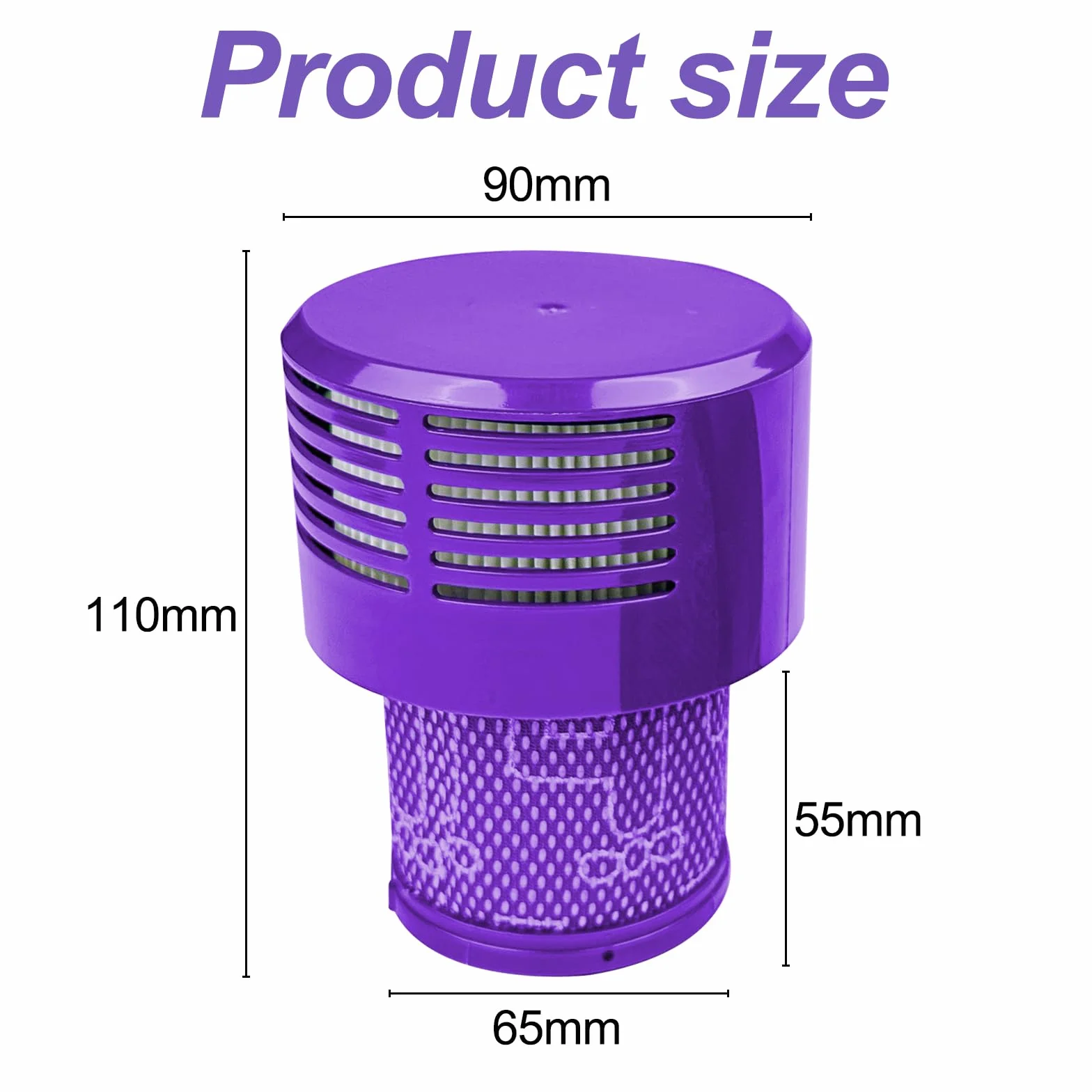 Fousenuk 2 sztuki filtrów kompatybilnych z Dyson V10, filtr do odkurzacza, filtr zastępczy, oryginalny filtr, bezprzewodowy filtr cyklonowy, zwierzęta, całkowicie czyste części zamienne, do