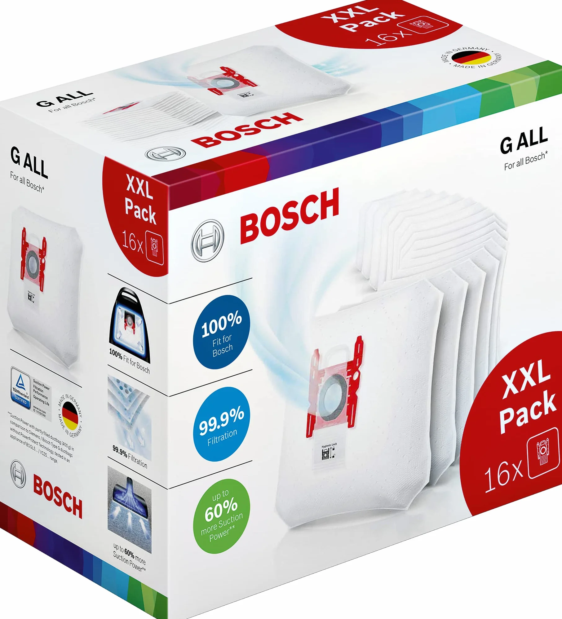 Bosch G All Worki do Odkurzacza, Biały, 16 sztuk