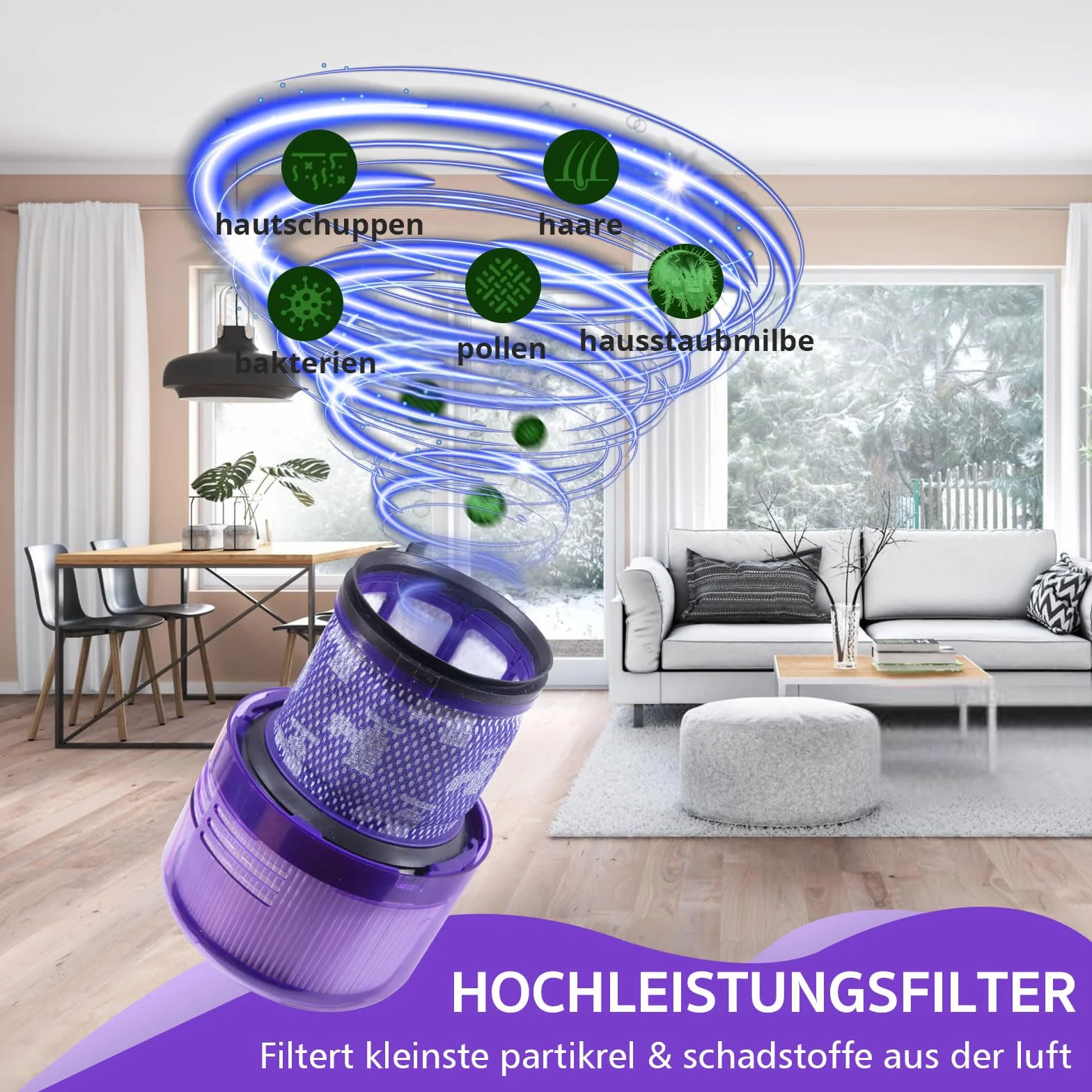 Filtr do Dyson V11, V15, SV14, SV17, SV22, Detect Animal Absolute Extra Pro Torque Drive Vacuum, Zamiennik do Odkurzacza Bezprzewodowego, 2 Szt