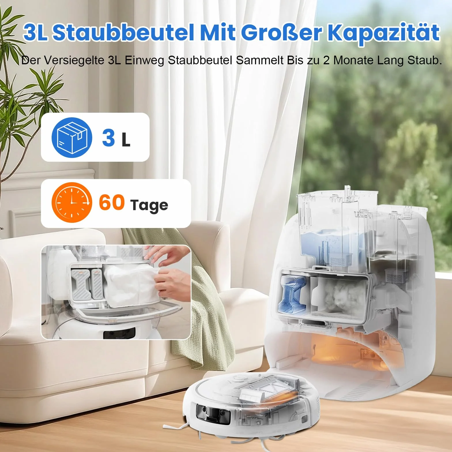 10 sztuk worków do odkurzaczy dla DJI Romo A/Romo S/Romo P, 3L duża pojemność, filtry z włókniny, worki do odkurzaczy, część zamienne