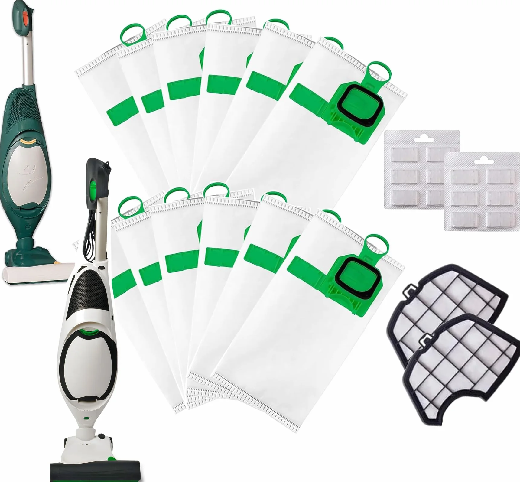 Awinker 12 sztuk worków zamiennych do Vorwerk Kobold VK 140 VK 150 (12 worków VK140 150)