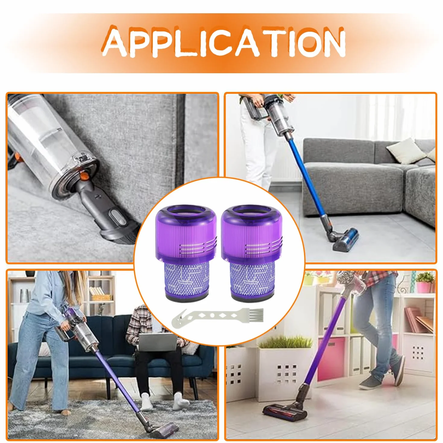 2-pak filtrów próżniowych V11 zamiennik dla Dy son V11 Animal, napęd momentu obrotowego V11, V11 Extra, V15 Detect V15s Detect bezprzewodowy filtr do odkurzacza, w porównaniu z częścią 970013
