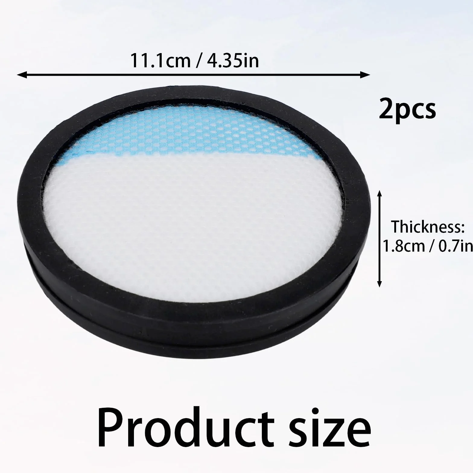 2szt Filtrów Zamiennych Odkurzacza do Ryobi, Zmywalny i Wielokrotnego Użytku Filtr Zamienny do Odkurzacza Kompatybilnych z Ryobi 18 V ONE+ Odkurzaczem Pionowym PCL720