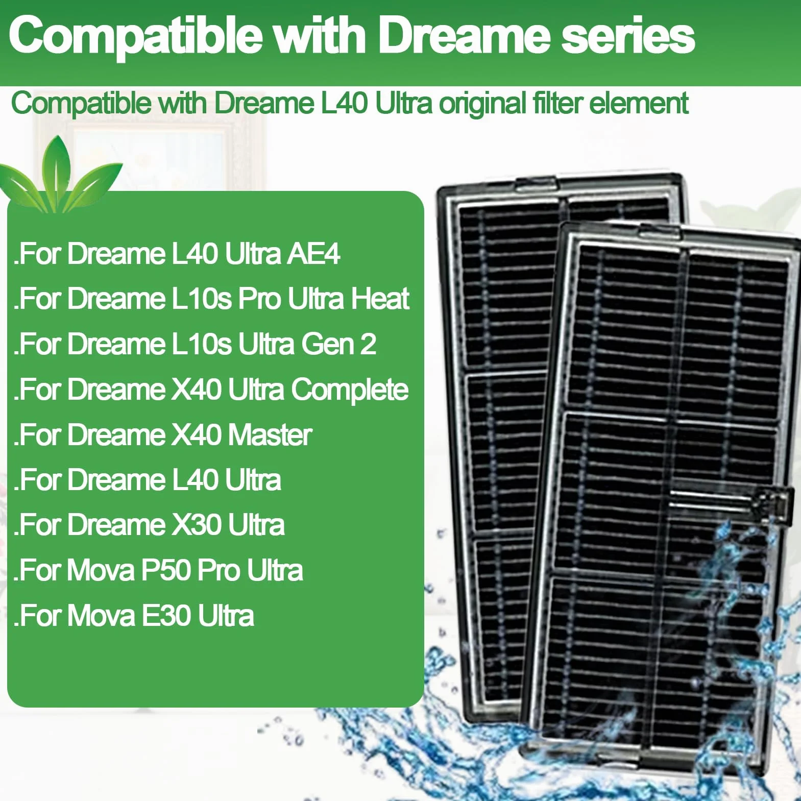 Filtr Hepa kompatybilny z Dreame L40 Ultra AE4/L10s Pro Ultra Heat/ L10s Ultra Gen 2/X40 Ultra Complete/X40 Master/L40 Ultra/X30 Ultra, do Mova P50 Pro Ultra/E30 Ultra, 6 sztuk
