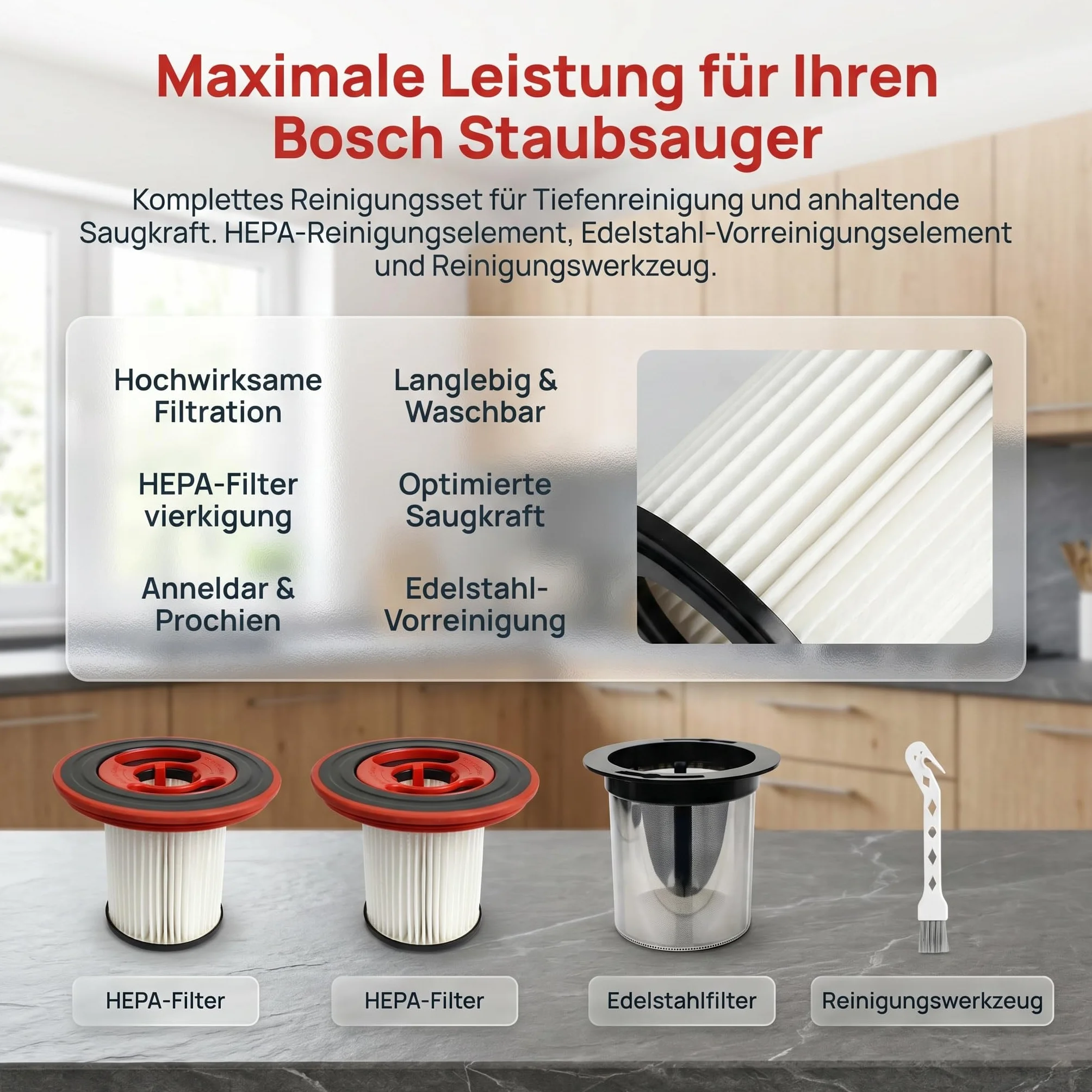 3x Filtr do odkurzacza Bosch Unlimited Serie 7 HEPA do bezprzewodowego