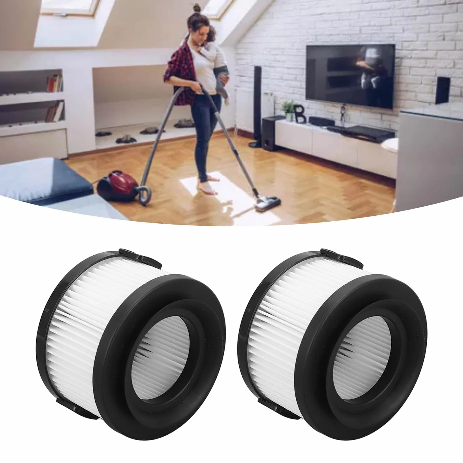 Filtry do Odkurzacza 2 szt. Wielokrotnego Użytku Zmywalne do LEVOIT VortexI Q40 RF LSV V401F UK