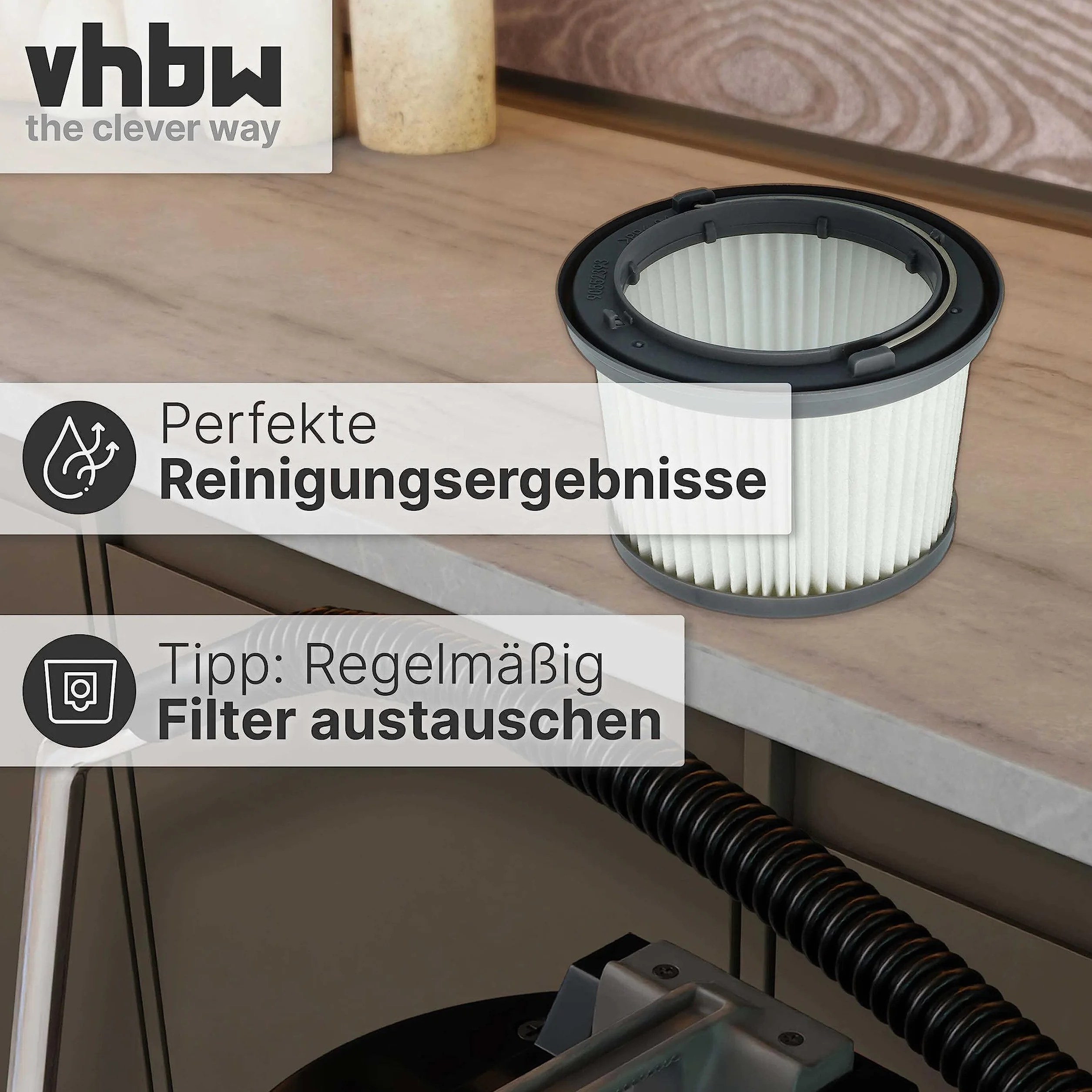 vhbw filtr do wkładów Black & Decker Dustbuster Pivot PD1820LF, PV1210, PV1225, PV1225NB, PV1225NPM, PV1410 - Filtr plisowany