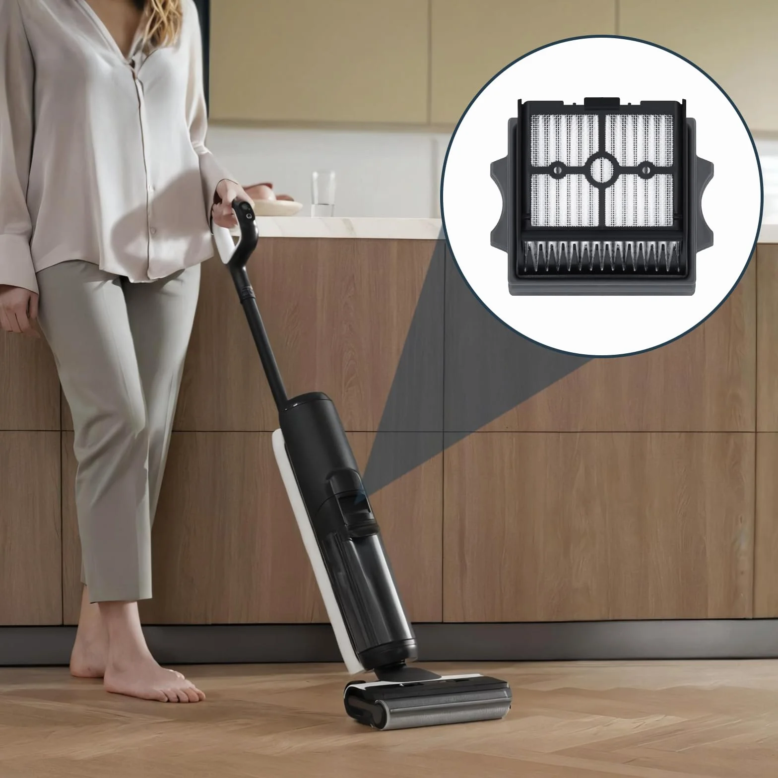 4-pak wymiennych filtrów HEPA do odkurzacza Tineco Floor One S6/S7/S9/S5