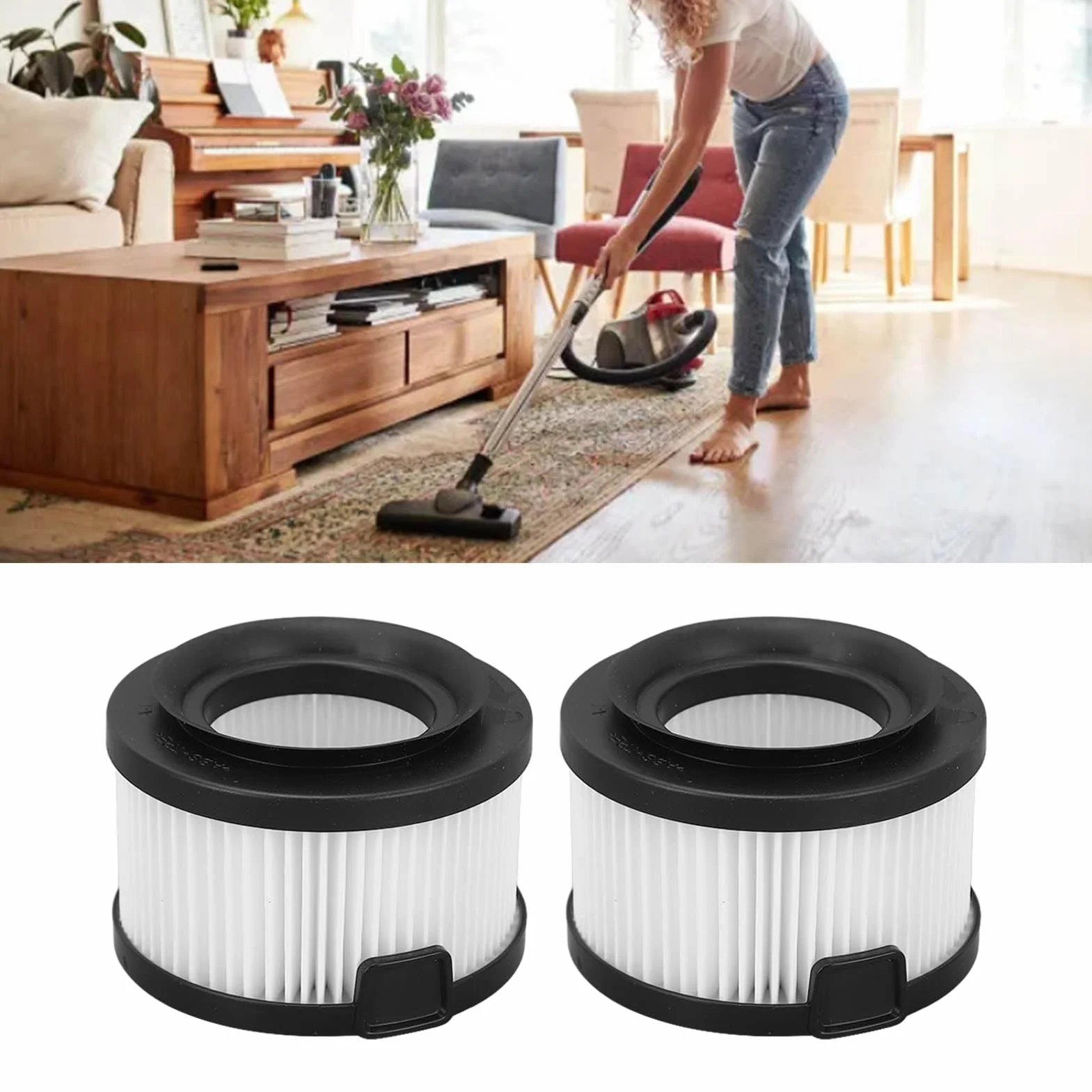 Filtry do Odkurzacza 2 szt. Wielokrotnego Użytku Zmywalne do LEVOIT VortexI Q40 RF LSV V401F UK