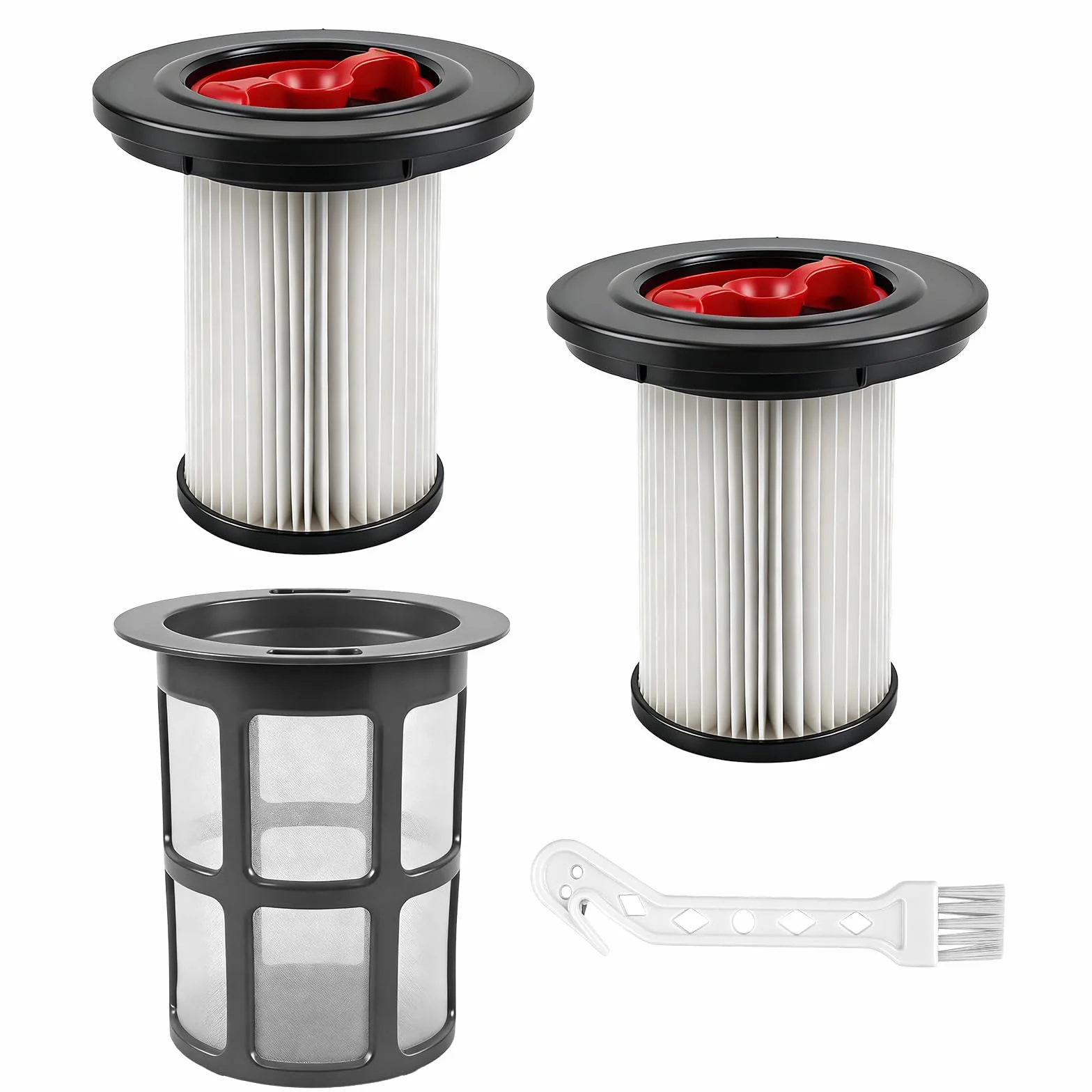 2 filtry zamienne kompatybilne z odkurzaczem Bosch Unlimited Gen2 Series 8, z 1 osłoną sieciową i szczotką do czyszczenia filtra odkurzacza Bosch, 12036642, 12023349 filtr HEPA (nie do serii 6/7)