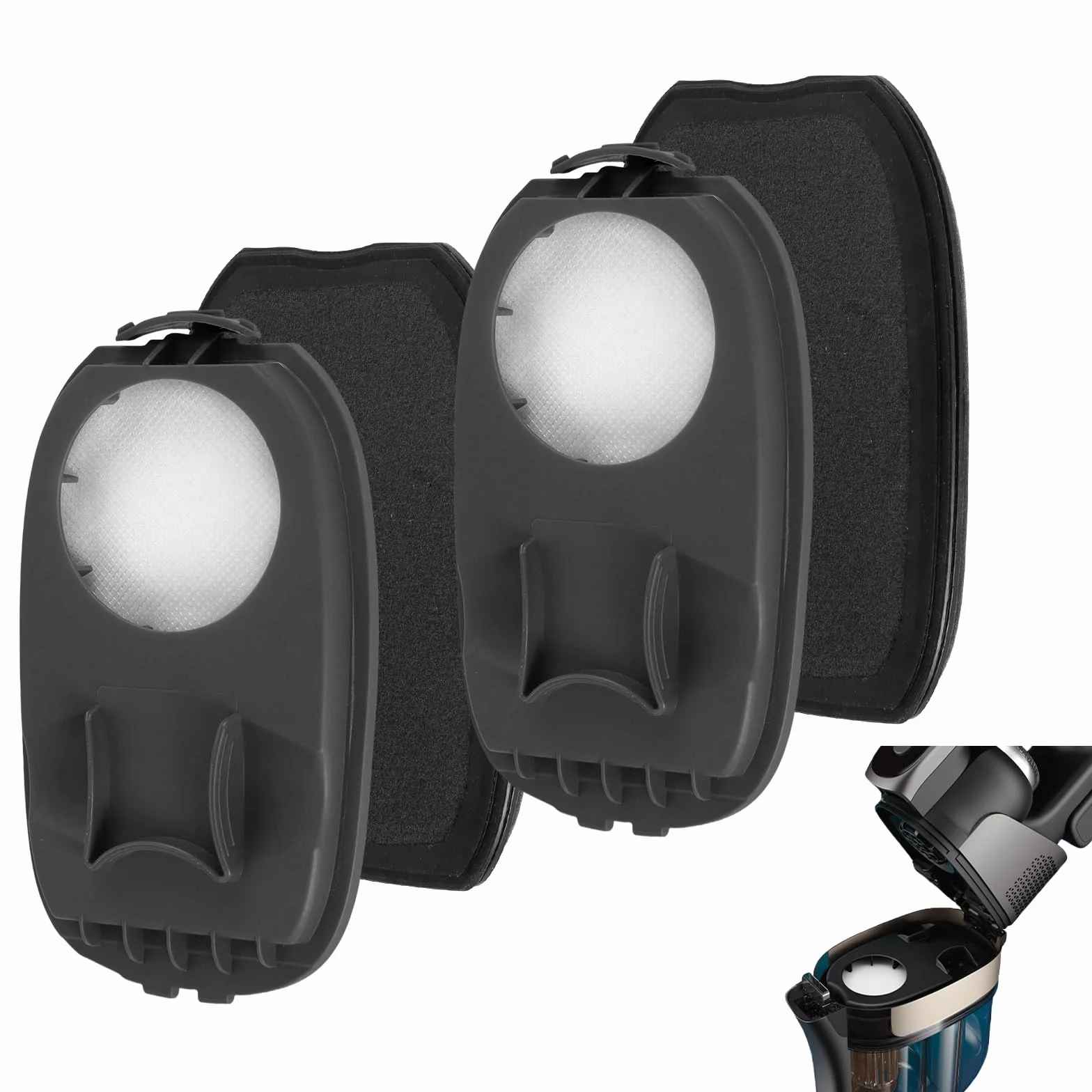 2 sztuki akcesoriów do filtrów Kompatybilne z PHILIPS AquaTrio 9000 Series XW9383 XW9385 XW9382, Zamiennik filtra do AquaTrio bezprzewodowego, części do odkurzaczy, filtrowane, zmywalne, części do