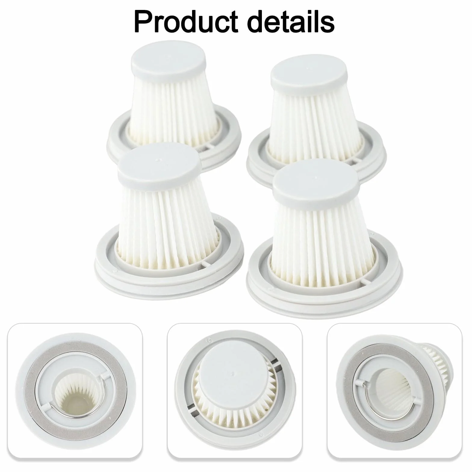 4 szt. filtrów HEPA pasuje do bezprzewodowych odkurzaczy samochodowych Fanttik Slim V8 Apex/Slim V8 Mate / V8 Apex / V8 Mate/Slim V10 Mate