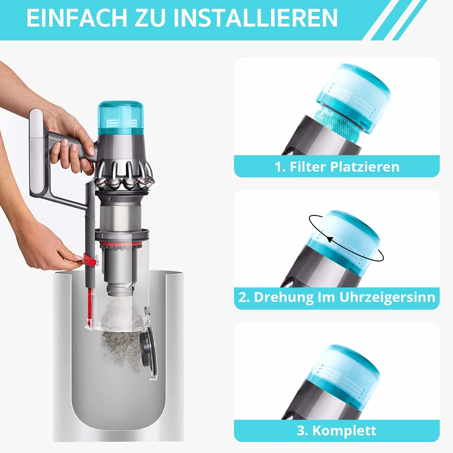 Filtr do Dyson V11, V15, SV14, SV17, SV22, 1 sztuka Hepa, 2 zamienniki próżniowe, filtr Torque Drive do odkurzacza Dyson
