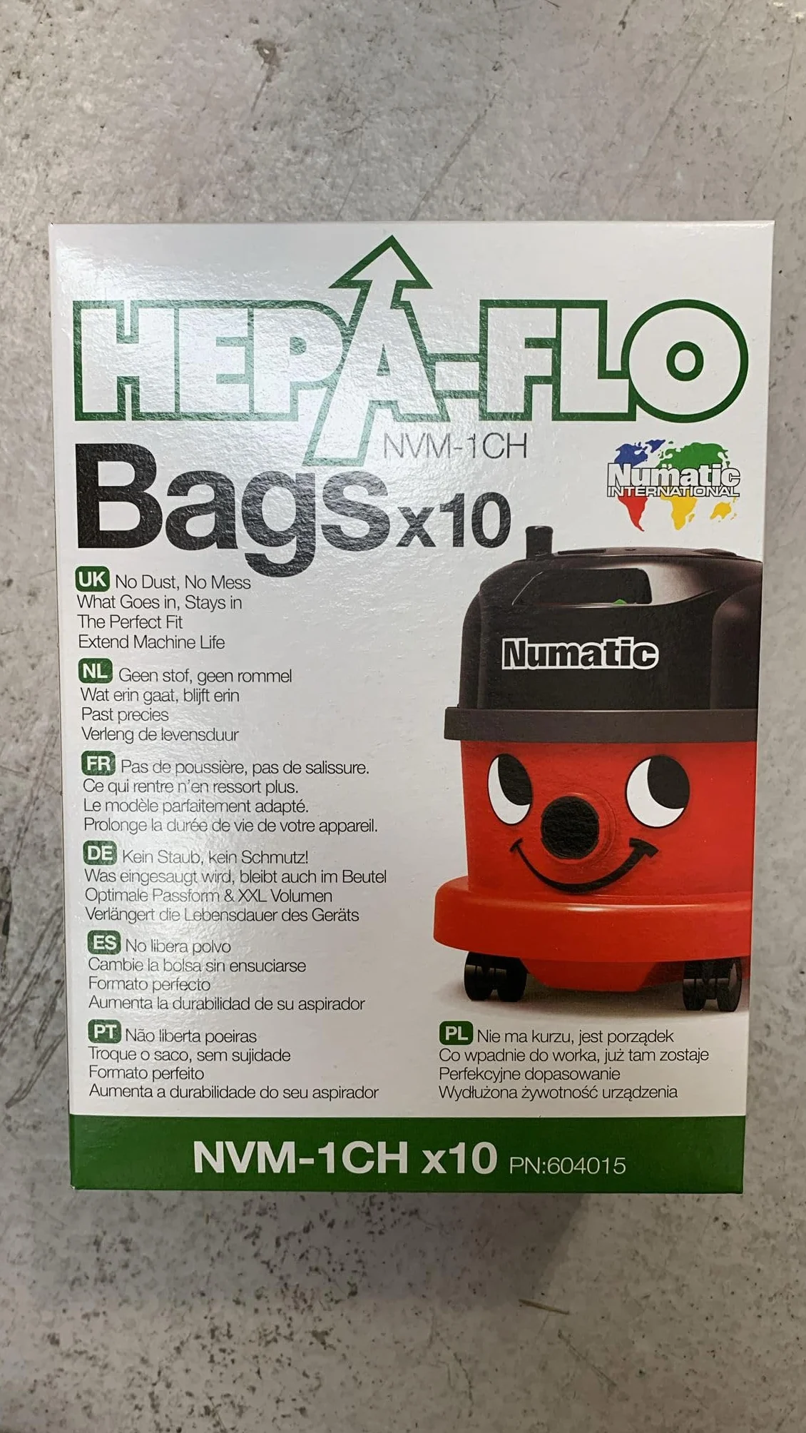Numatic 604015 Numatic Vacuum 604.015 Zestaw 10 worków do odkurzacza F_R Henry Hetty Hoover NVM1CH