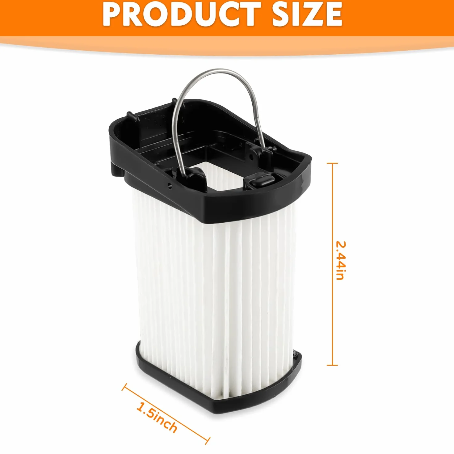 Filtr WV270 kompatybilny z akumulatorowym odkurzaczem ręcznym Shark WV270UK WV273UKT WandVac 2.0 (4 sztuki)