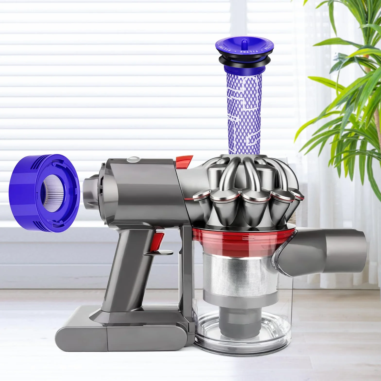 Filtr V7 V8 do Dyson, V7 V8 zastępuje filtry i filtr wstępny do Dyson V8 V7 Pre-Filter, filtr wstępny silnika, 3 filtry HEPA i 3 filtry wstępne V8 V7 zestaw filtrów zapasowych do Dyson