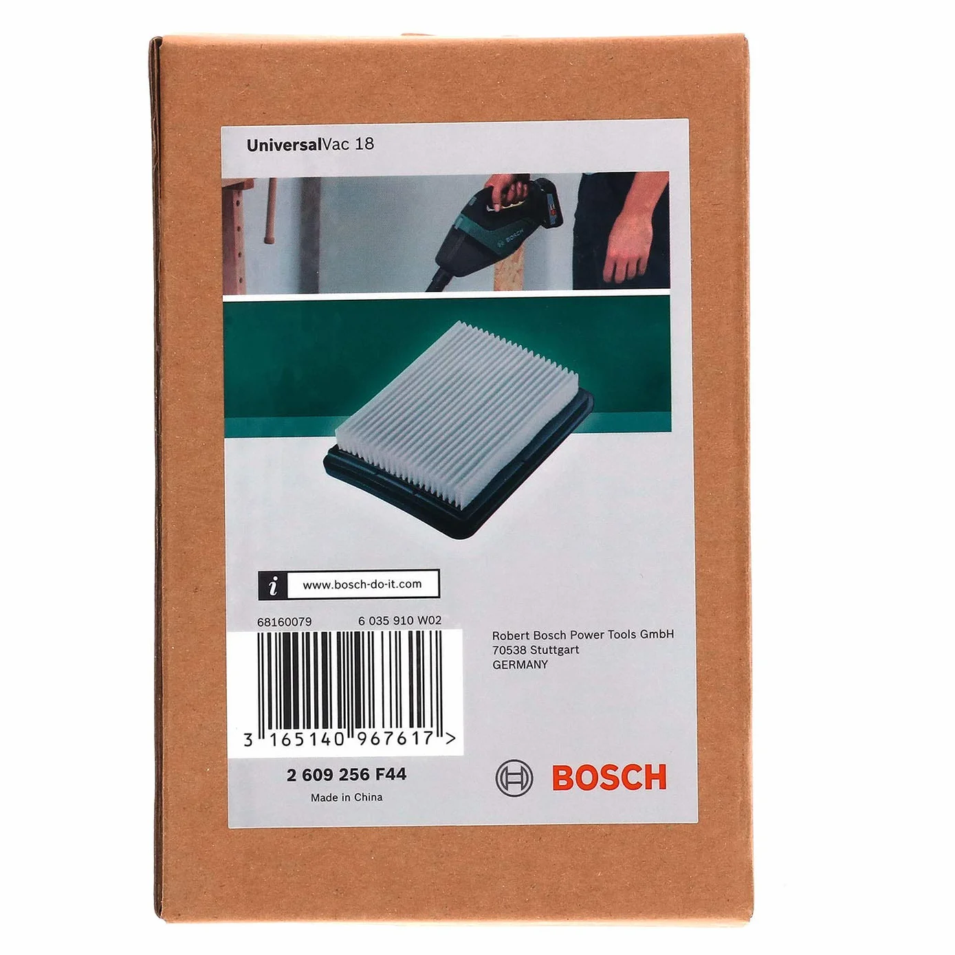Filtr (do odkurzacza akumulatorowego Bosch Universalvac 18, w kartonie)