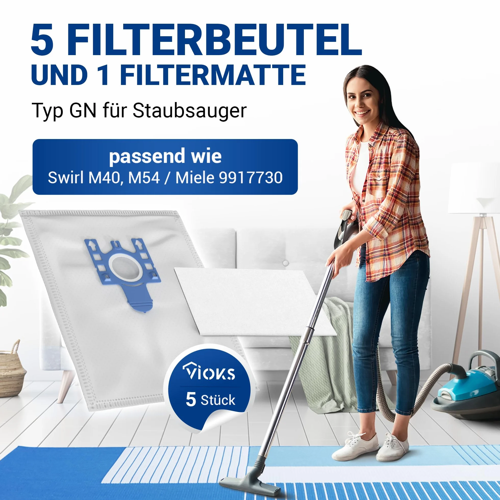 VIOKS Worki do odkurzacza SET10x - zamiennik do worków Miele