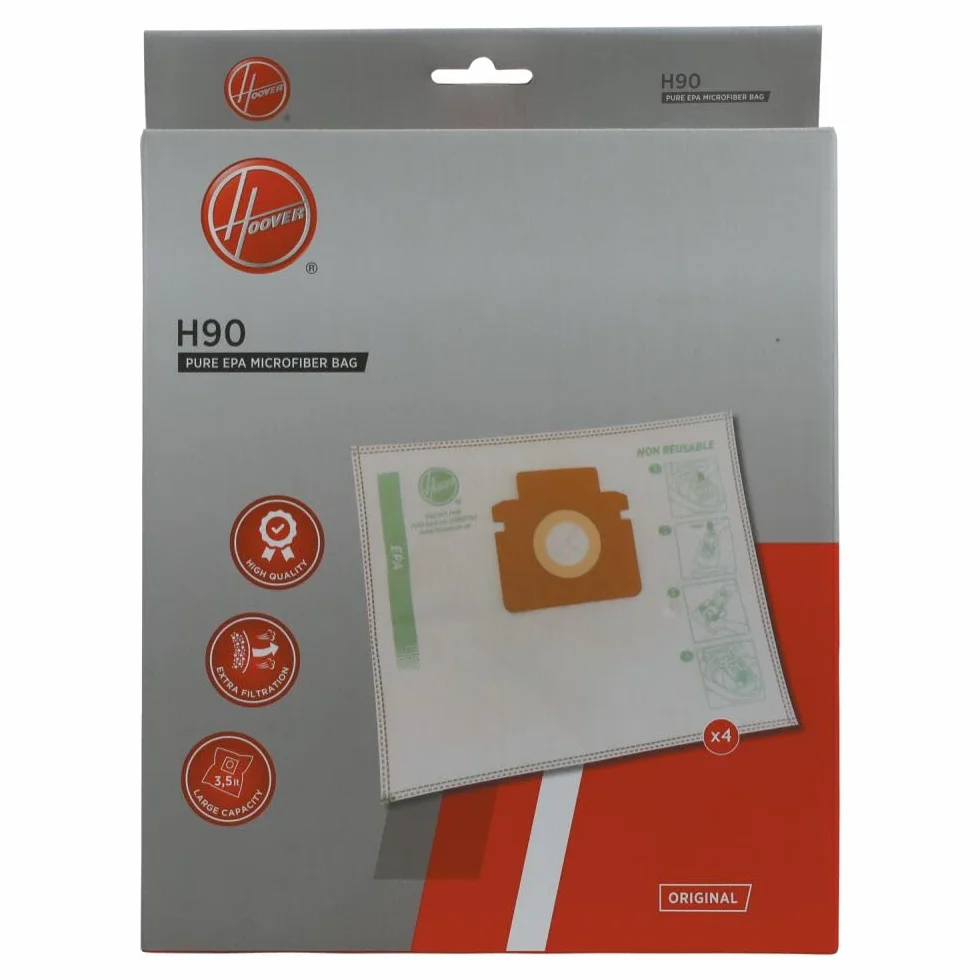Hoover H90 Worki do Odkurzacza, Biały, 4 sztuki