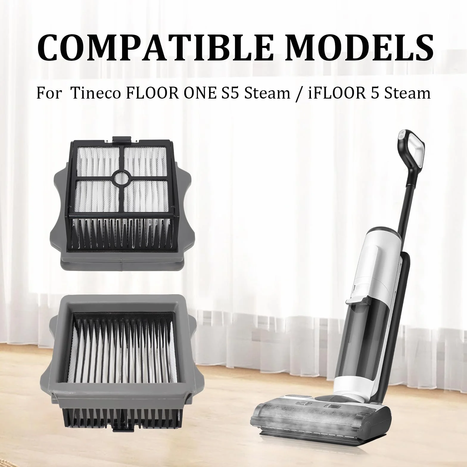 Filtr HEPA akcesoria do odkurzacza do Tineco FLOOR ONE S5 Steam/iFLOOR 5 Steamer, filtr do robota zamiatającego, części zamienne - 4 sztuki