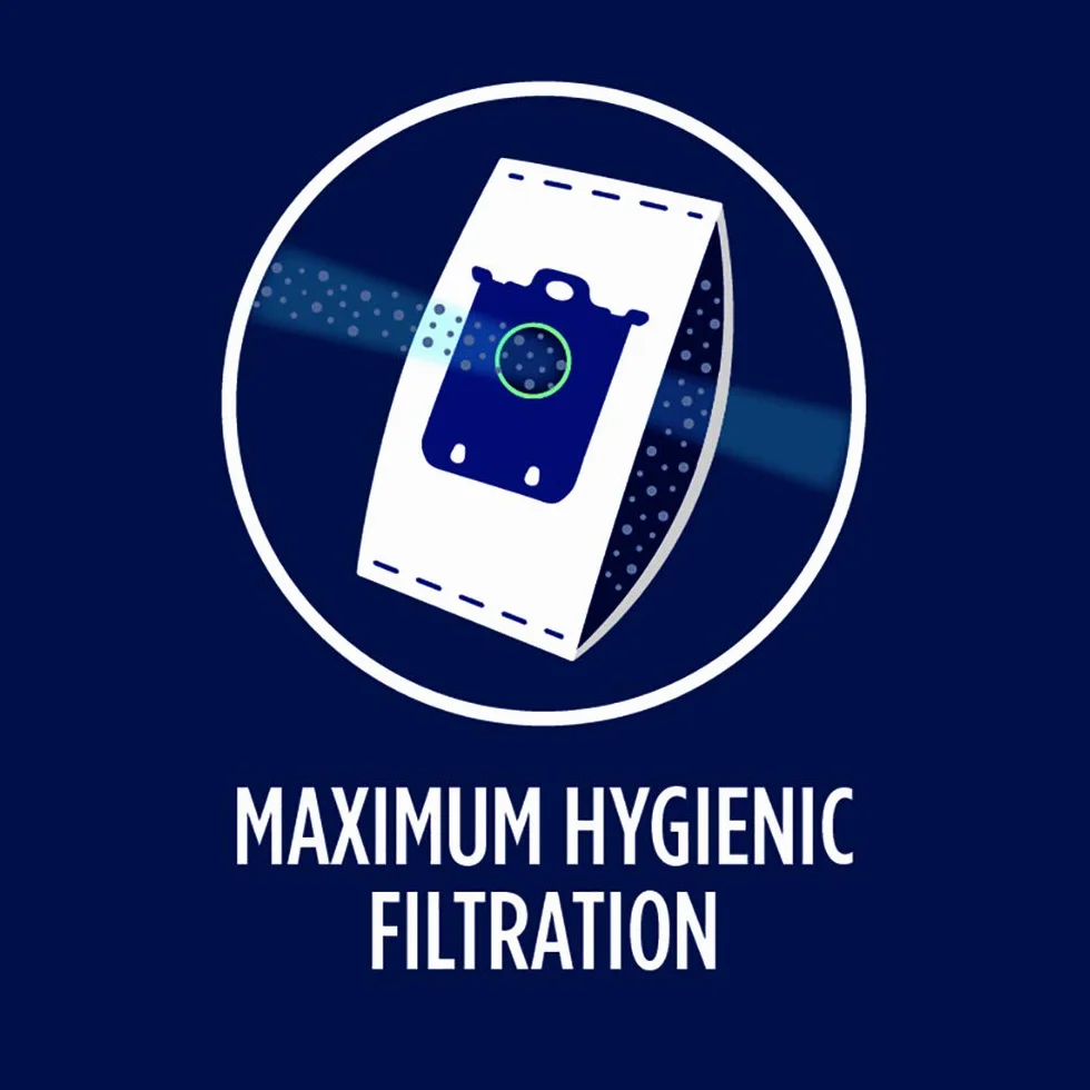 Electrolux E206S S-bag, Worki do odkurzaczy, Higieniczne worki do odkurzaczy antyalergiczne, skuteczna filtracja, pojemność 3,5 litra, trwały materiał syntetyczny, uniwersalne dopasowanie, 4 sztuki