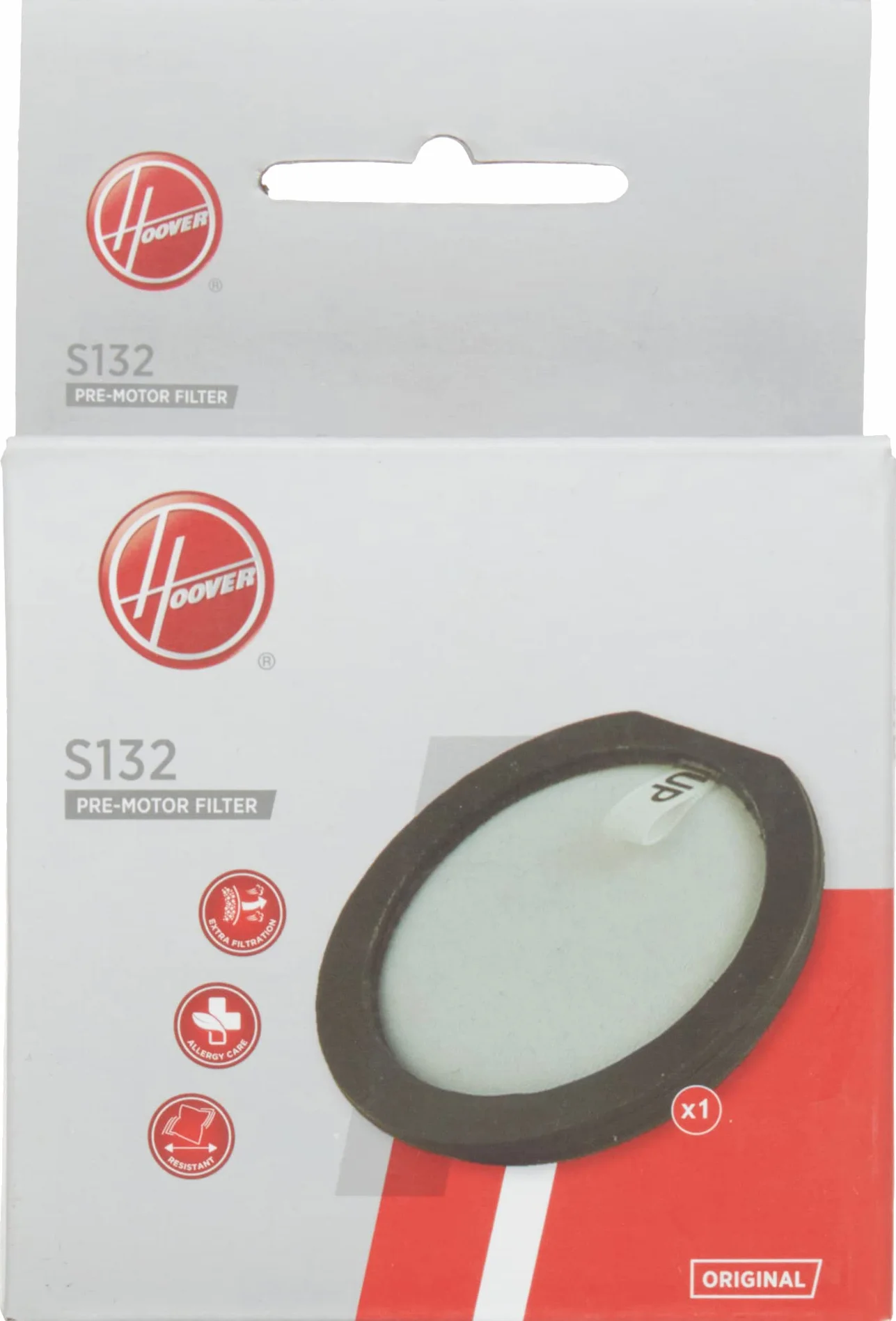 Hoover S132 Filtr do Odkurzaczy Pionowych, Czarny, 9.5 x 2.31 x 9.5 cm