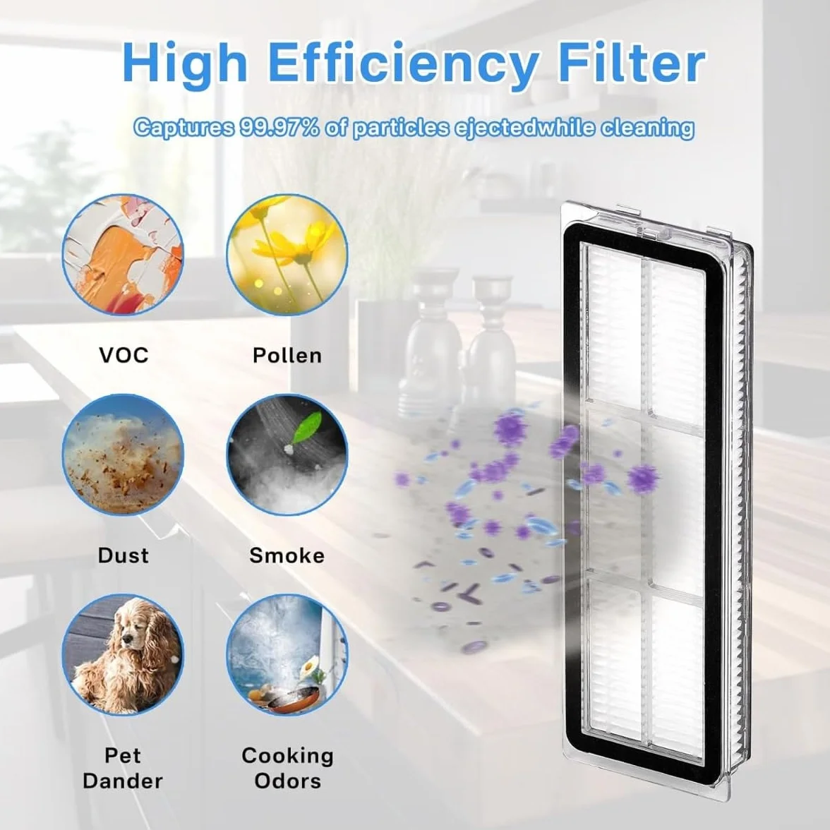 4 filtry Hepa do odkurzaczy automatycznych Dreáme D10 Plus, L10s Pro Gen 2, D20 Pro Plus i L10s Plus, kompatybilne z Dreame D10 Plus i L10s, nadają się do prania, wielokrotnego użytku