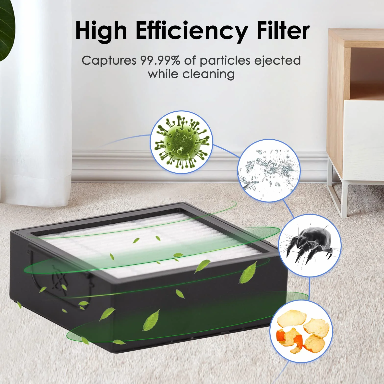 (6 sztuk) Wymienny filtr HEPA Kompatybilny z iRobot Roomba Combo J7+ plus/Combo j9+/ Combo 10 Max Odkurzacz automatyczny Filtry HEPA Zestaw akcesoriów 6 sztuk