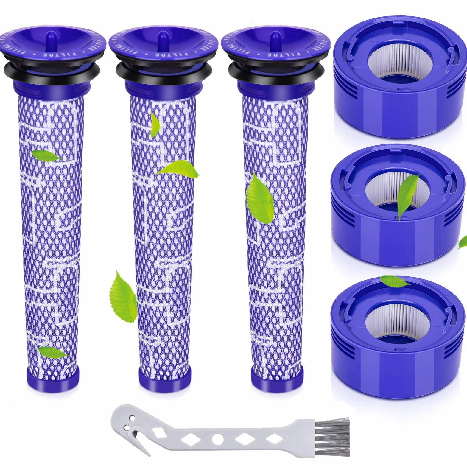 Filtr V7 V8 do Dyson, V7 V8 zastępuje filtry i filtr wstępny do Dyson V8 V7 Pre-Filter, filtr wstępny silnika, 3 filtry HEPA i 3 filtry wstępne V8 V7 zestaw filtrów zapasowych do Dyson