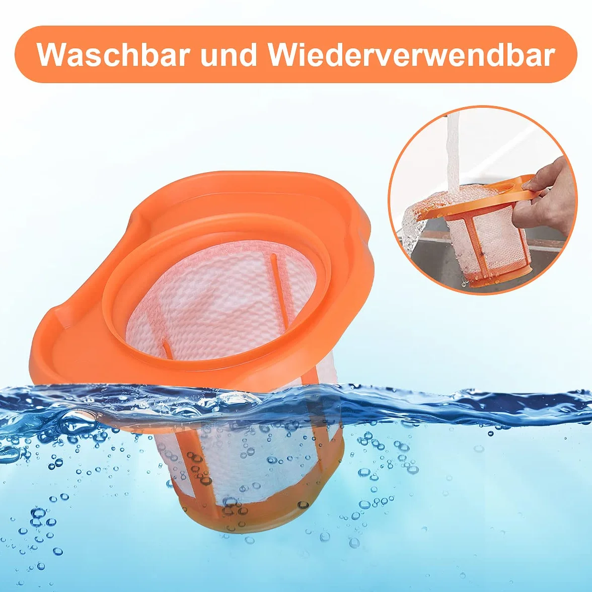 3 filtry do Black+Decker BHHV520BT BHHV520BFP BHHV320B BHHV320J BHHV520BF BHHV520JF akumulatorowy odkurzacz ręczny, części zamienne, filtr wymienny, możliwość prania