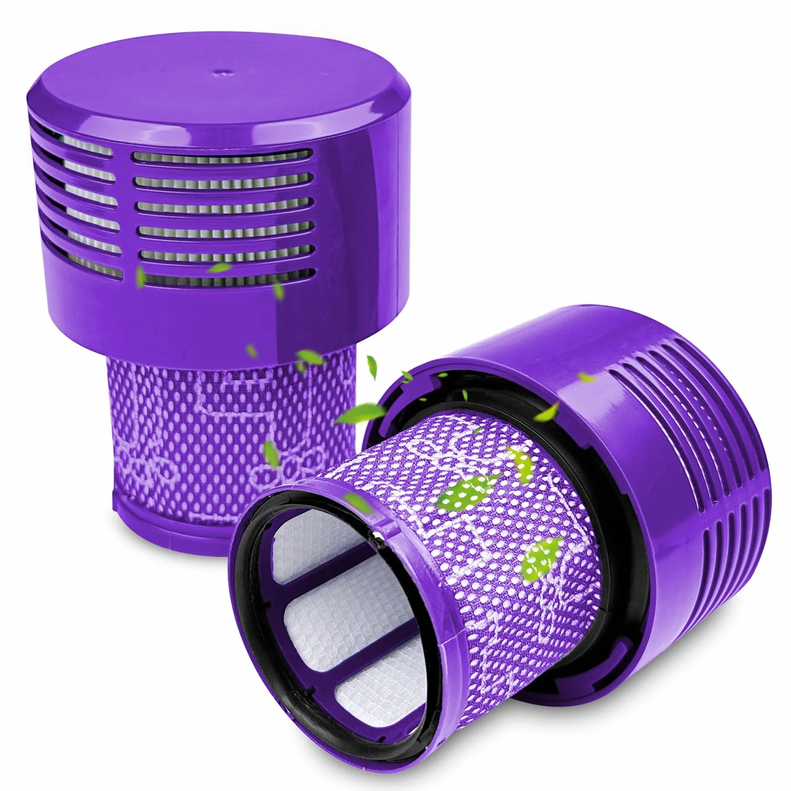 Fousenuk 2 sztuki filtrów kompatybilnych z Dyson V10, filtr do odkurzacza, filtr zastępczy, oryginalny filtr, bezprzewodowy filtr cyklonowy, zwierzęta, całkowicie czyste części zamienne, do
