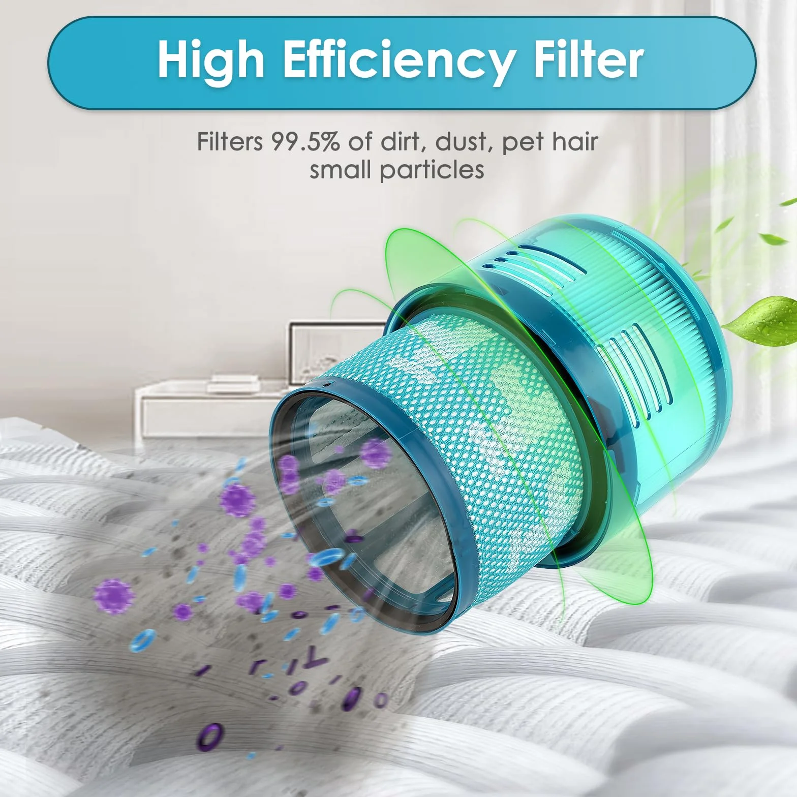 Filtr zastępczy Gen 5 Detect Absolute kompatybilny z odkurzaczem akumulatorowym Dyson Gen5 Detect, Gen5 Detect Absolute SV23, Gen5 Outsize, Gen5 Outsize Absolute SV24 Gen5 Detect Fluffy filtr HEPA