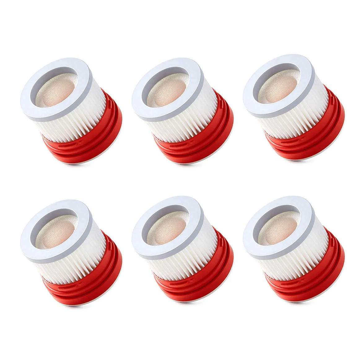 WuYan 6 szt. Zestaw filtrów HEPA akcesoria zapasowe do Xiaomi Dreame V8 V9 V9B V9P XR V10 V11 domowe Hireless, części do odkurzacza ręcznego