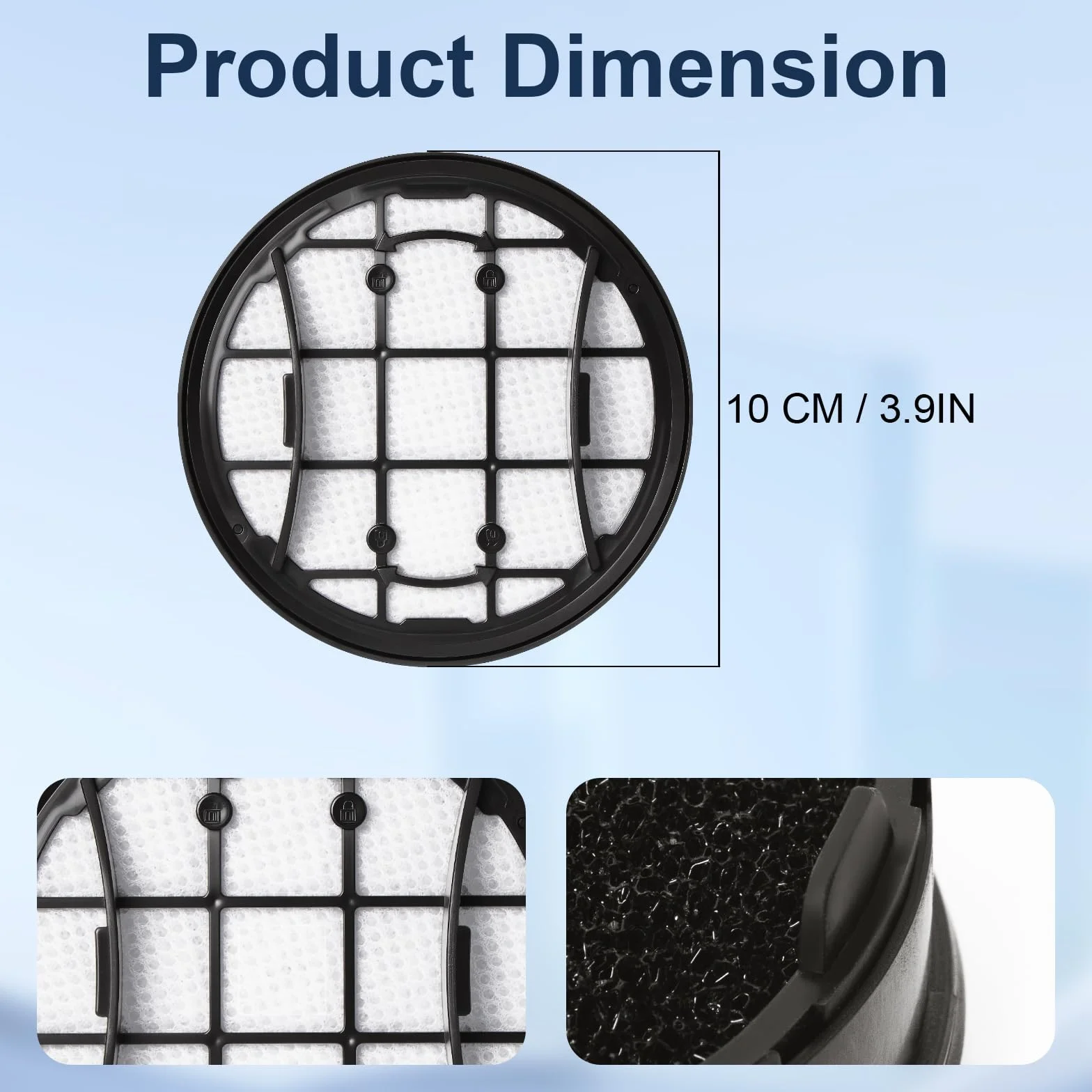 Hepa Filter zamienny dla Philips VC 7000 8000 Series XC7053 XC7055 XC7057 XC8055 Odkurzacz bezprzewodowy, 4 zamiennych filtrów Wytrzymały i można go myć