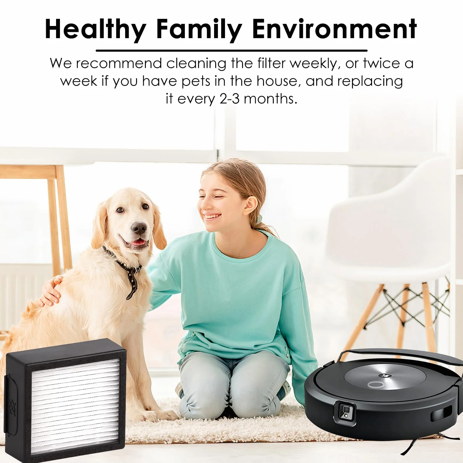 (3 sztuki) Wymienny filtr HEPA kompatybilny z iRobot Roomba Combo j7/ Combo J7+ plus/Combo j9+/ Combo 10 Max, części do odkurzaczy, 3 filtry. (NIE DLA Combo j5 j5+)