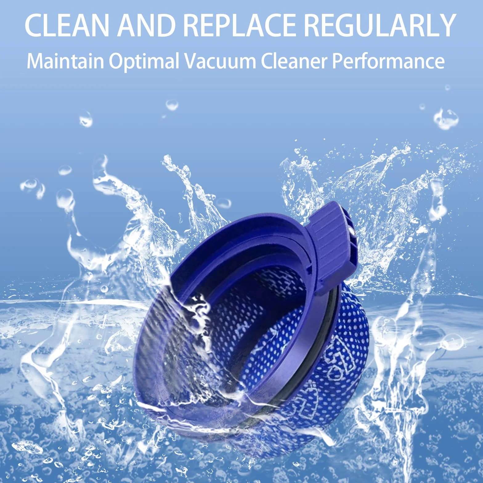Zestaw 2 filtrów do odkurzacza, zmywalny mikrofiltr, akcesoria do filtrów do odkurzacza, kompatybilne z Samsung Bespoke VS20A95923W, VS20A95823W/SA, VS20A95993W/SA, VS20A95973B/SA