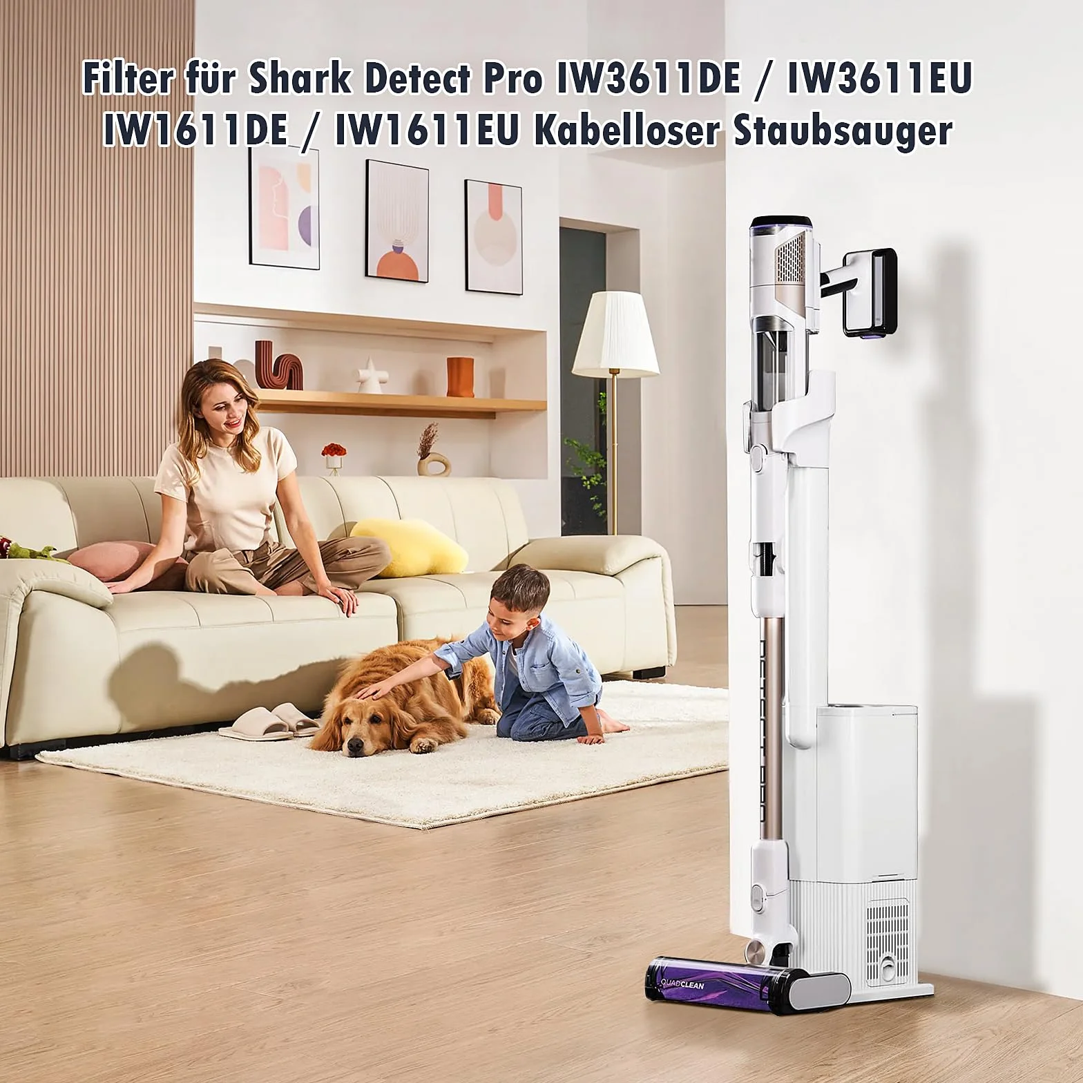 4 sztuki filtrów części zamienne do odkurzaczy Shark Detect Pro IW3611DE / IW3612EU / IW1611DE/ BU3521EU/ BU1120EU bezprzewodowy, mywalny filtr do filtrującego pojemnika na kurz i