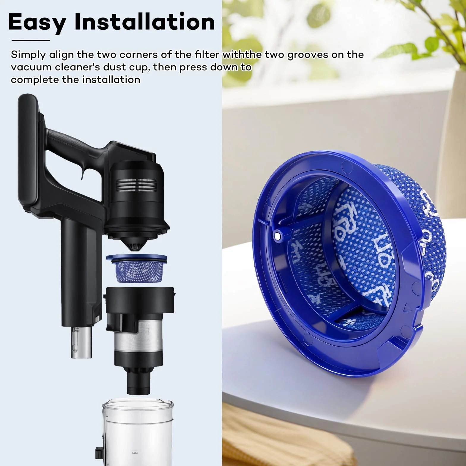 Zmywalny filtr do Samsung Bespoke Jet Al UItra bezprzewodowy odkurzacz do odkurzacza akcesoria do VS28C9762UK/AA, VS35D9762UK/AA, VS28C9760UG/AA, VS30D9762UK
