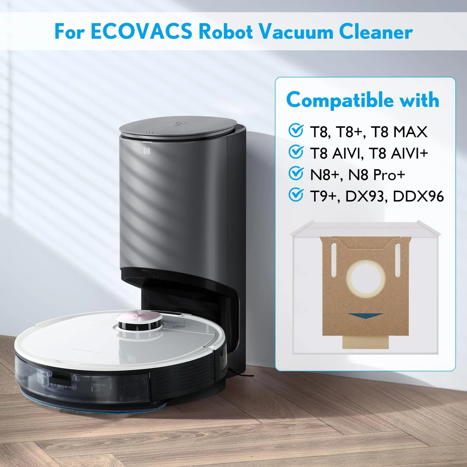 10-częściowy worek do odkurzacza kompatybilny z ECOVACS DEEBOT