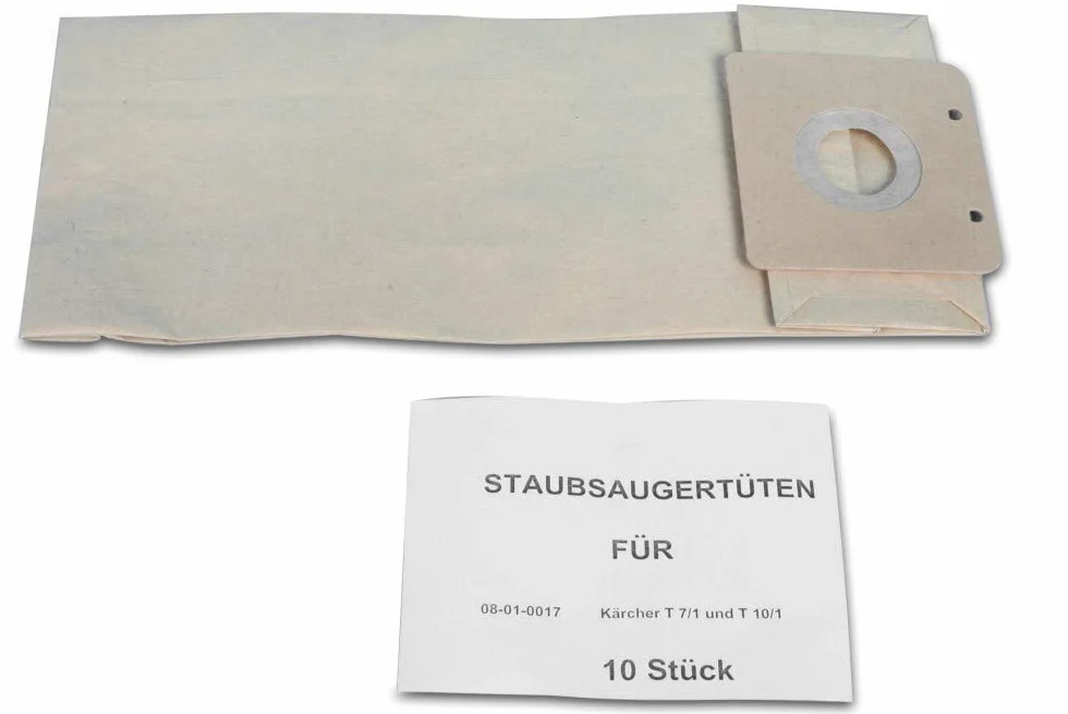 10 worków do odkurzacza pasujących do Kärcher T7/1, T9/1, T10/1 - Made in Germany - wielowarstwowe