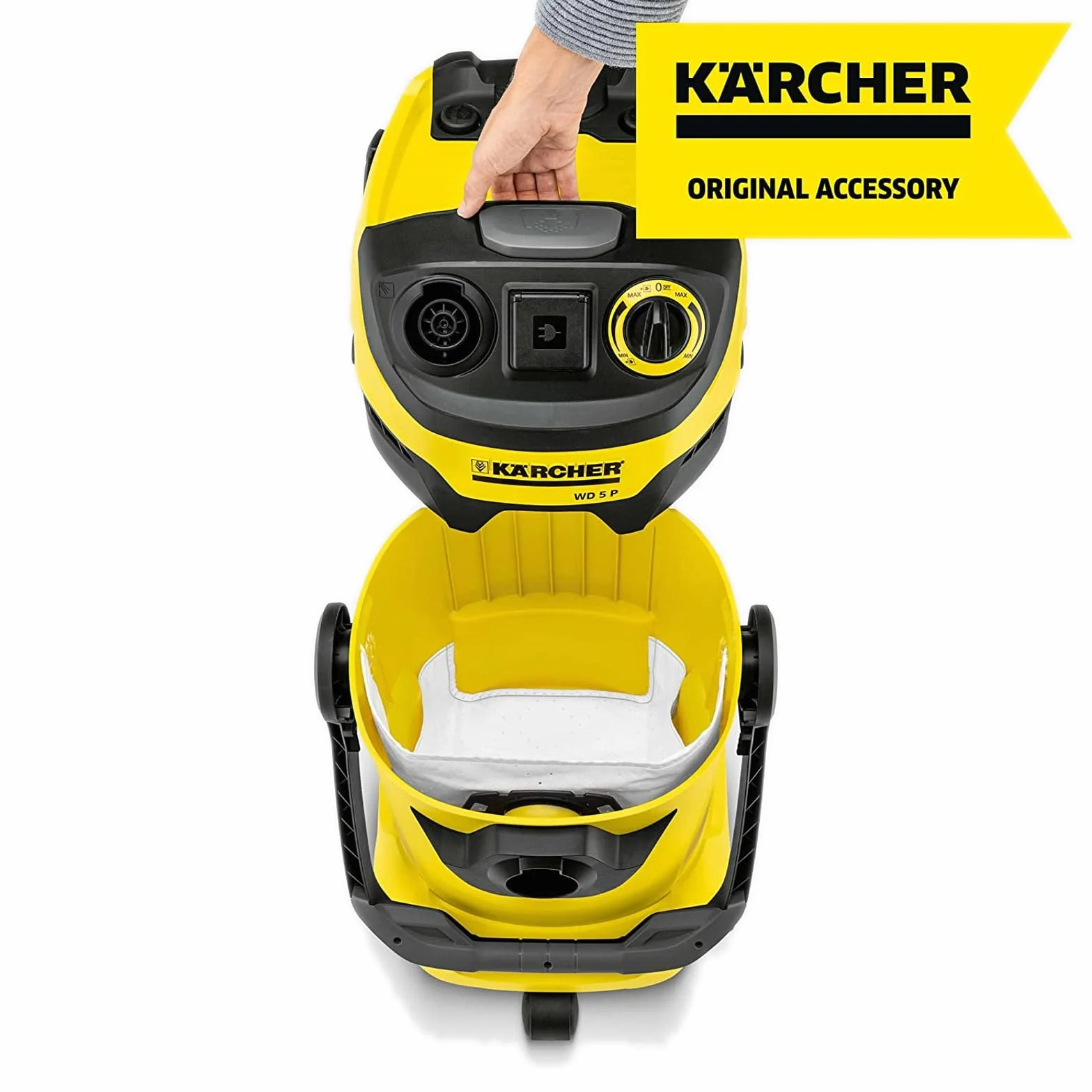 Kärcher Fizelinowe torebki filtracyjne do odkurzaczy WD 4 - WD 6 (4 szt.)