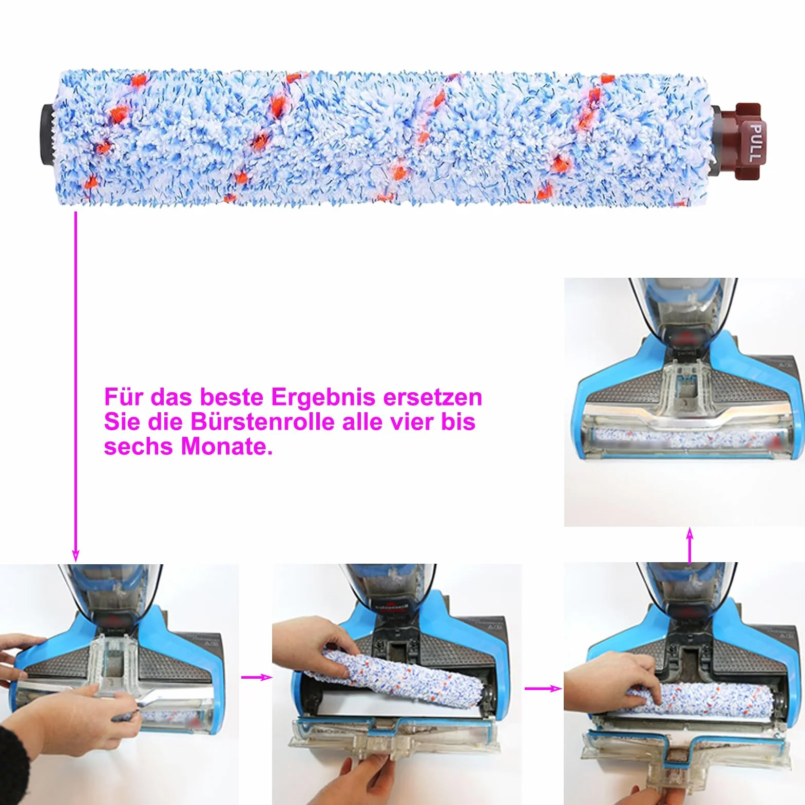 Zamienniki akcesoria do Bissell CrossWave 17132, 1785, 2551, 2225N, 25821, 2519, 2582N, 3-w-1 1868F szczotka wielofunkcyjna i 1866 filtr odkurzacza dla Bissell, zastępczy element nr 161-3568, 1608684.