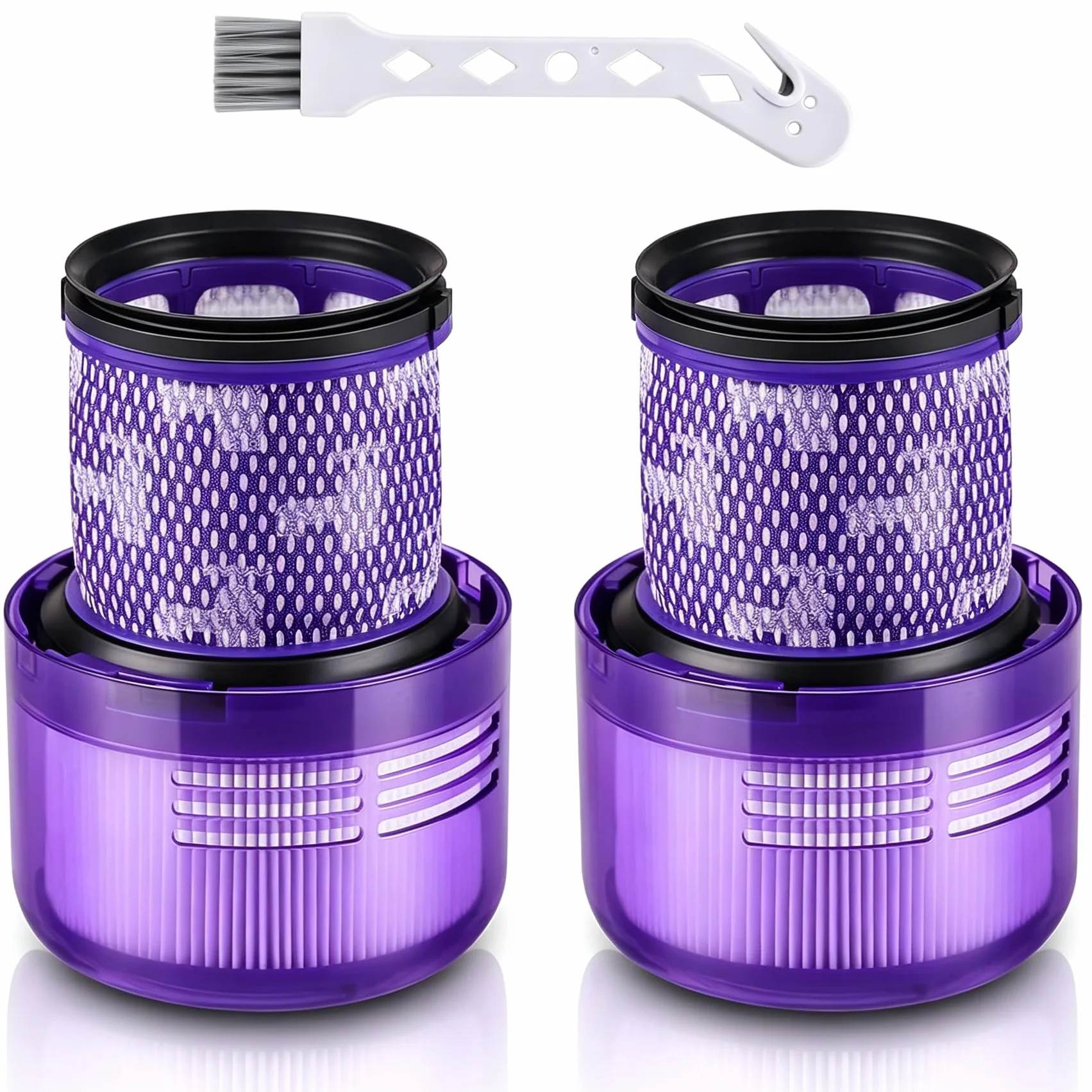 2 szt. Filtry zamienne do odkurzaczy Dyson V11 V15 SV14 SV17 SV22 Detect Absolute Animal Fluffy Torque Drive Motorhead, zastępujący nr części #DY-970013-02